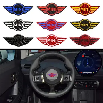 適用於Mini Cooper S R55 R56 R50 R53 R60 F55 F56 Countryman的1個ABS汽車方向盤中心標誌貼紙 8 最佳銷售 迷你鄉村人標誌 - №3