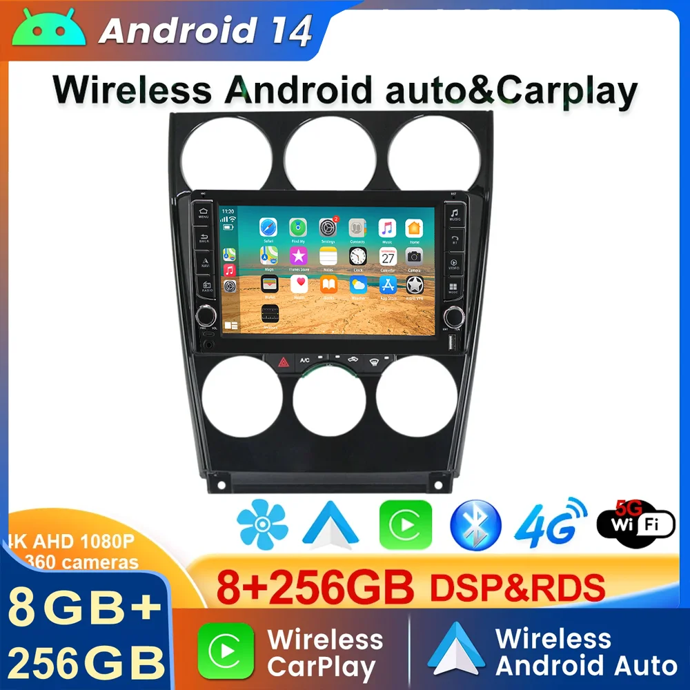 

Android 14 256G 8Core DSP for Mazda 6 2004 - 2015 Carplay Android Car Radio Stereo Multimedia GPS Navigation Player carplay auto