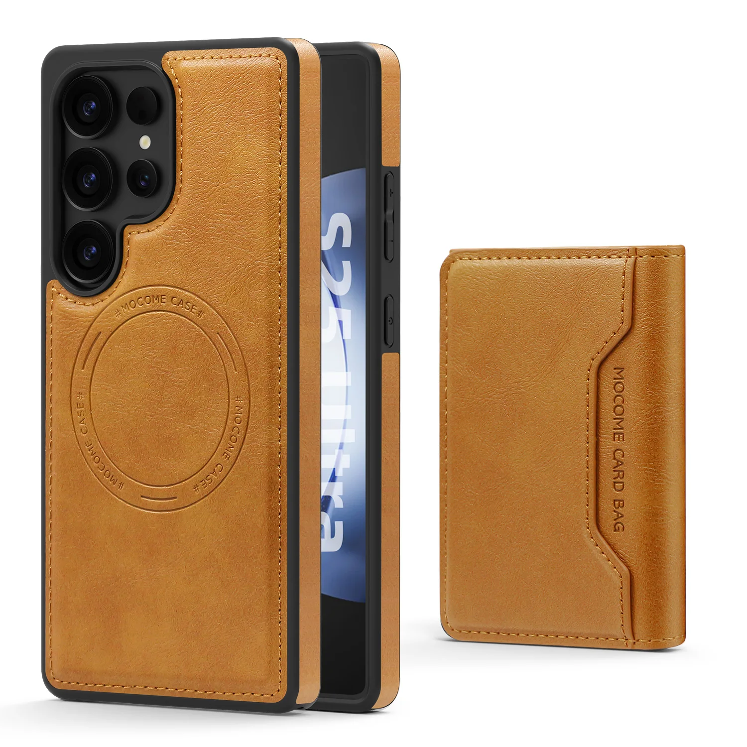 

10pcs Card Bag Slots Wallet Leather Magnetic Ring Phone Case for Samsung S25 Edge/S24 FE/S23 Ultra Plus Cover Wireless Charging