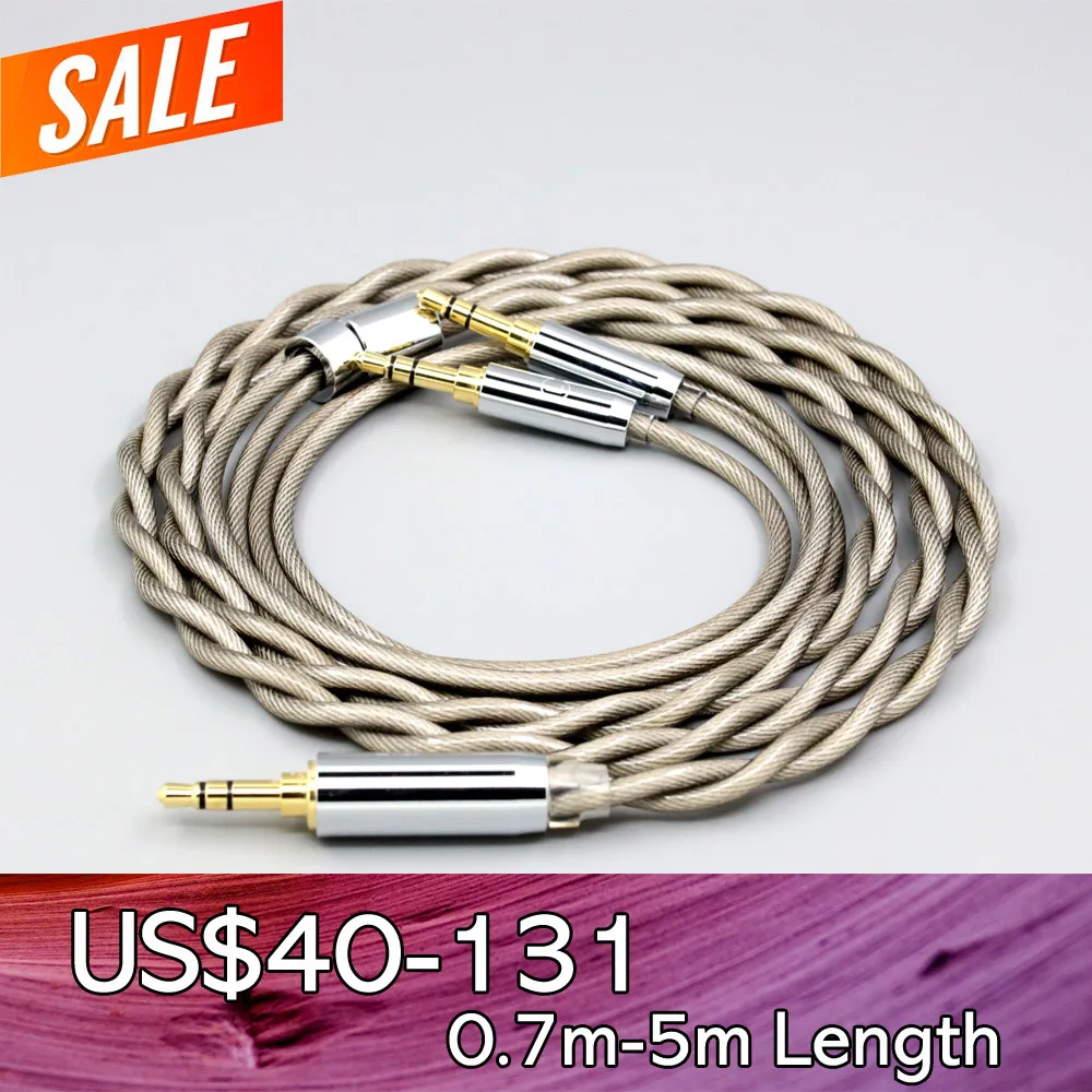 Type6 756 core 7n Litz OCC Silver Plated Earphone Cable For Harmonic Dyne Zeus hifiman HE5XX  GOLDPLANAR GL2000 GL1200