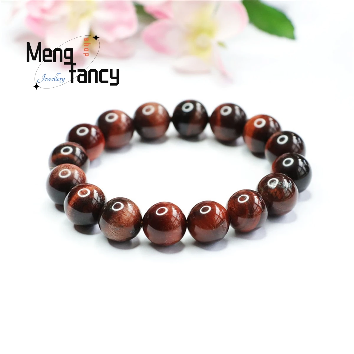 

Natural Red Tiger Eye Stone Bead Bracelet Generous Personalized Charm Fashion Versatile Exquisite Men Women Best Selling Jewelry