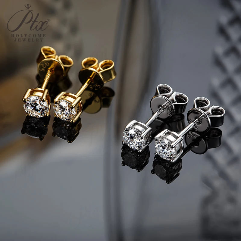 Laborgezüchtete Diamant-Ohrstecker 3mm Runde Form 925 Sterling Silber Vierkant-Fassung Edles Geschenk Großhandel Holycome Schmuck – Detail 16