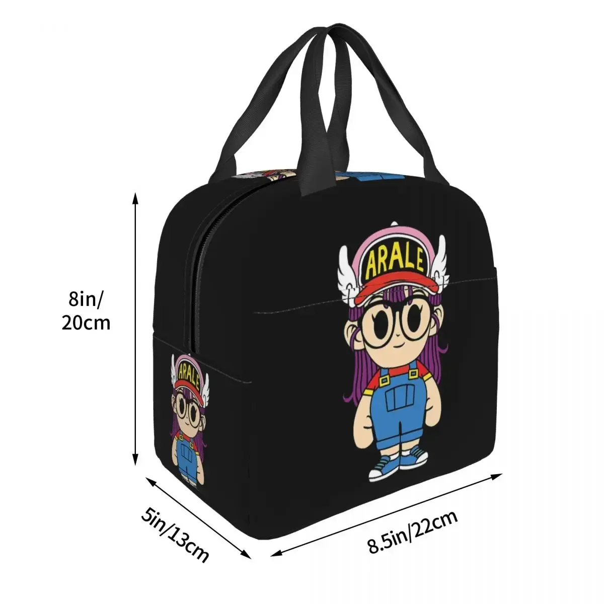 Arale Dr.Slump Insulated Lunch Bags Leakproof Picnic Bags Thermal Cooler Lunch Box Lunch Tote for Woman Work Kids School