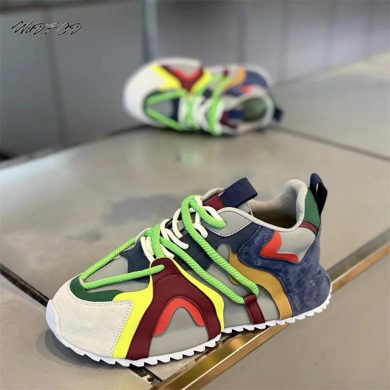 Chunky Sneakers Men Designer Cover Bottom Board Shoes Fashion Casual Leather Fabric Breathable Increased Internal Platform Shoes