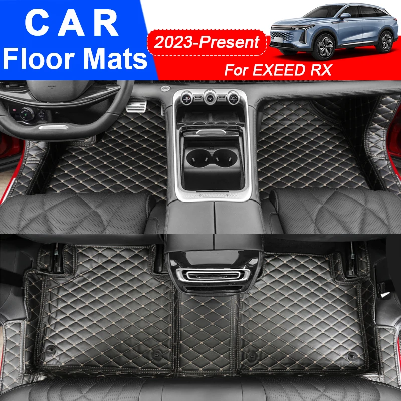 

For EXEED RX 2023-Present Car Floor Mat 3D Full Surround Protect Liner Foot Pad Carpet PU Leather Waterproof Auto Accessory
