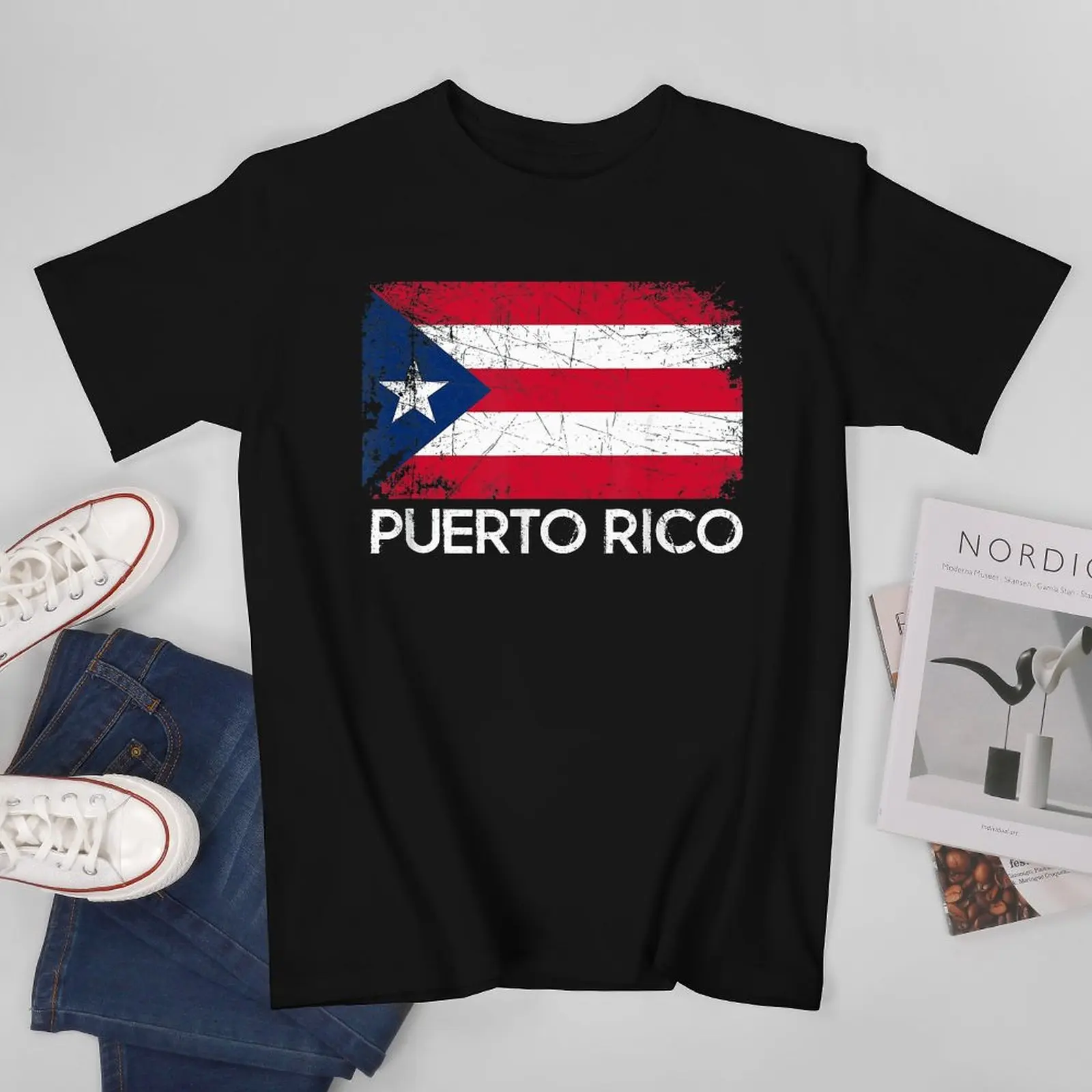More Design Puerto Rico Flag Puerto Ricans Men Tshirt Tees T-Shirt O-neck T Shirts Women Boys Clothing 100% Cotton