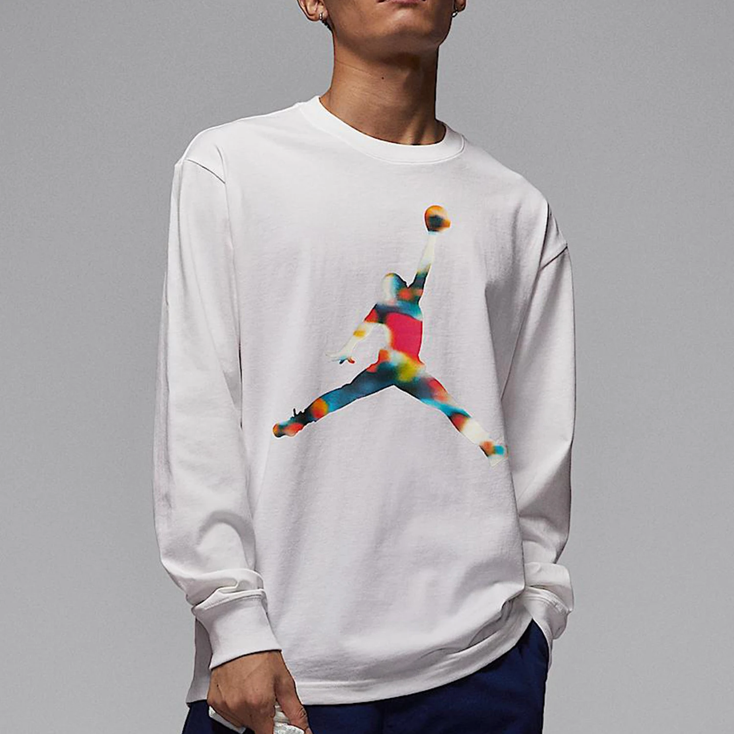 

Оригинальный мужской спортивный прочный топ свободного кроя с длинными рукавами Nike JORDAN IM6512-100