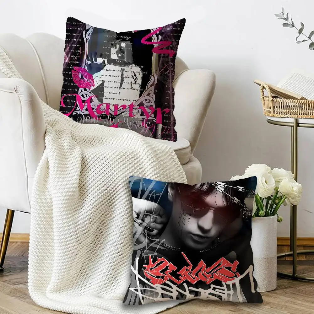 Rapper B-Bladee Cloud Rap Office Cushion Pillowcase Car Cushion Cover45X45CM Lumbar Pillowcase Sofa Pillowcover
