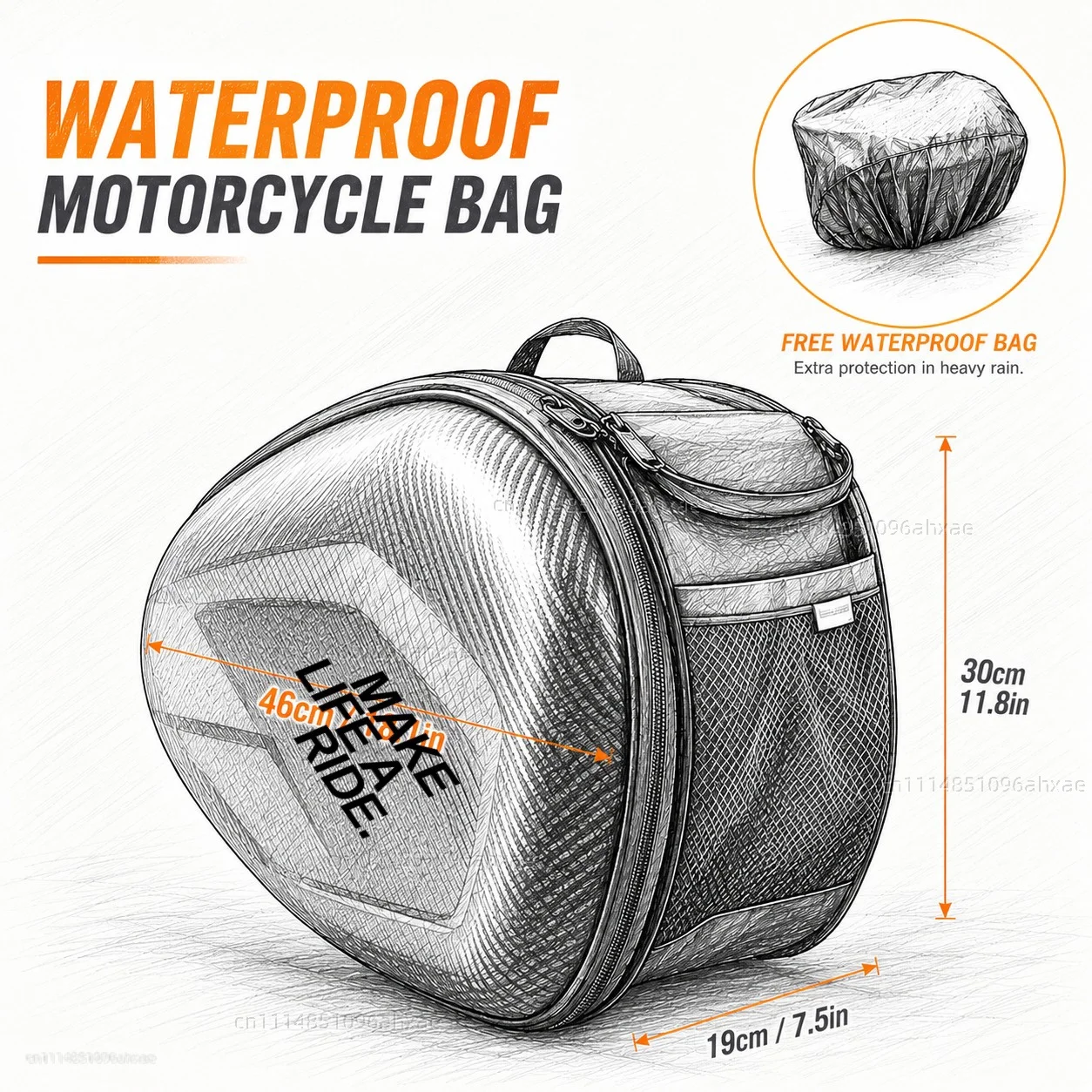 For BMW R1200GS R1250GS R 1200GS R1250 GS R 1250 LC ADV 2PCS Motorcycle Pannier Bags Luggage Saddle Bags Side Storage Fork