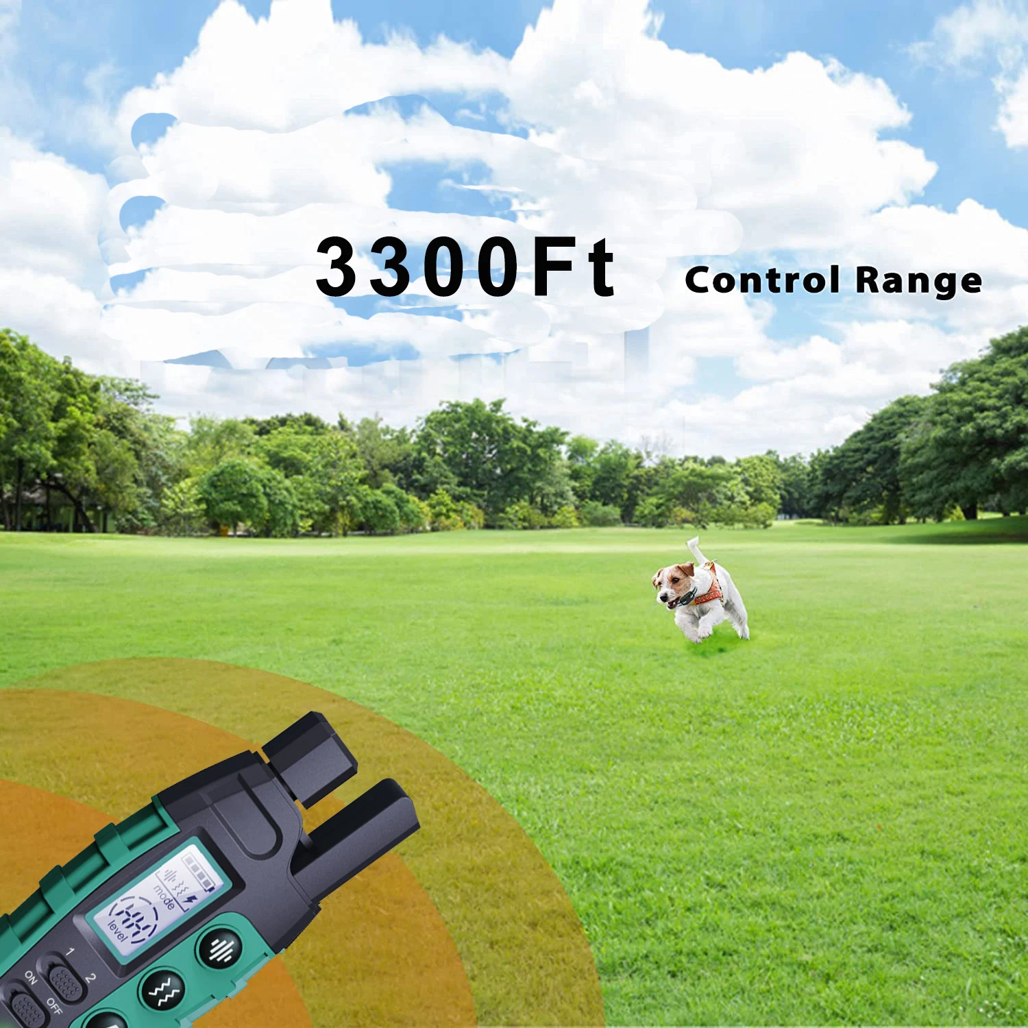 3300 Ft Electric Dog Training Collar Pet Remote Control Barkproof for Puppy Vibration Sound Shock Device Rechargeable Waterproof