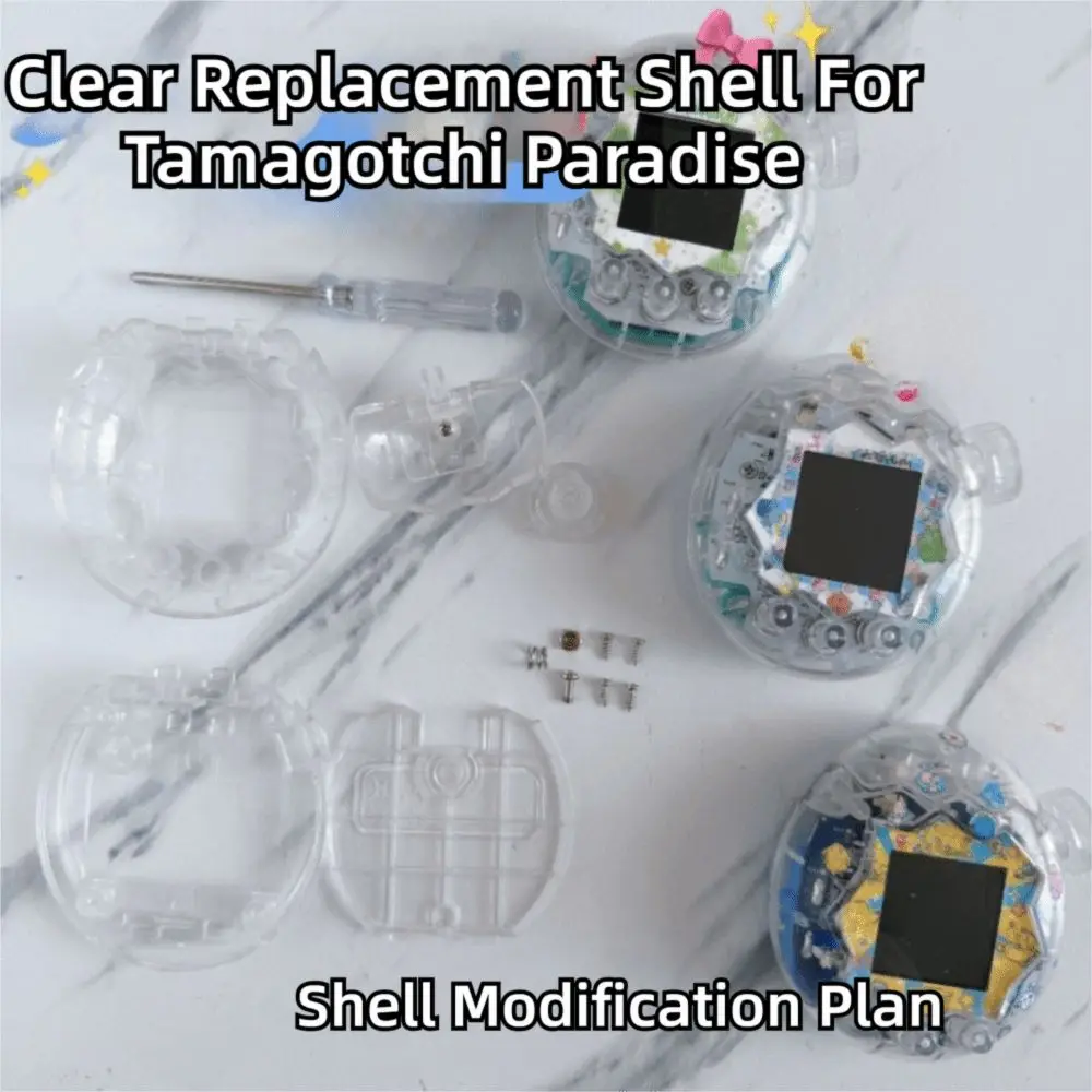 

Colorful Shell Replacement Premium Hard Shell Crystal Shell Modification Transparent for Tamagotchi Paradise