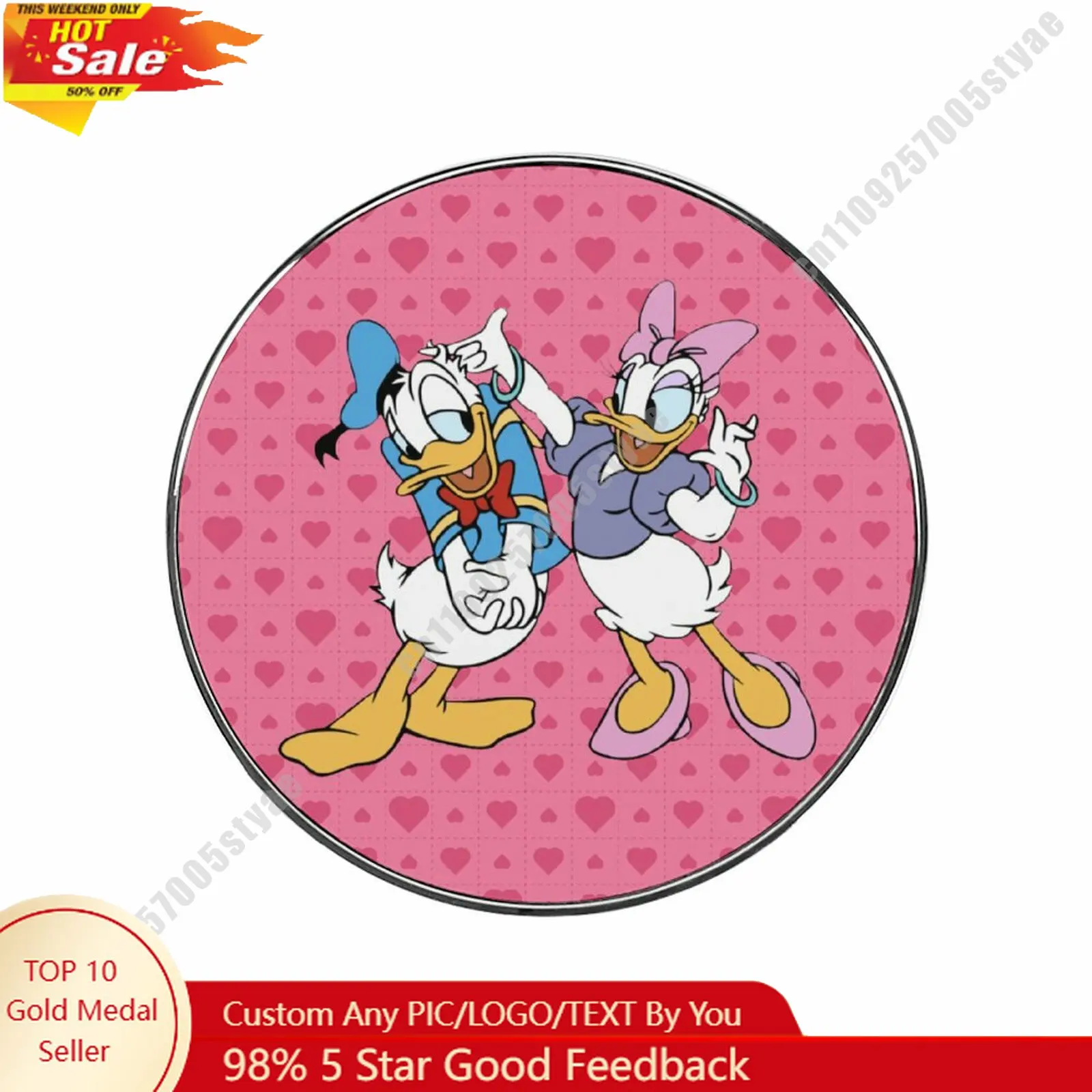

Donald Duck Daisy Duck Refrigerator Magnets Disney Themed Creative Custom Design Personalize Your Photo Text Cartoon Home Decora