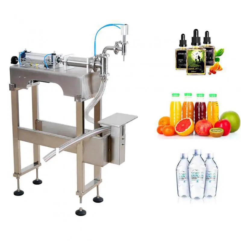 

Filling Machine Auto Pneumatic Piston Filler Water Milk Detergent Chemical Shampoo Juice Essential Oil Semi Automatic With Stand