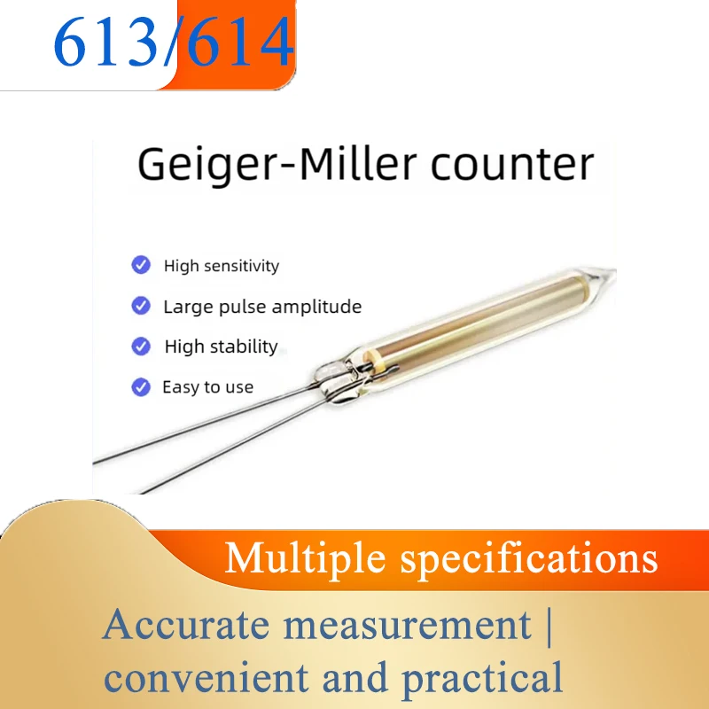 J613/J614 Special Glass Geiger Counter Tube Detection of β-particles and γ/X-rays for ionization Nuclear Radiation Detection