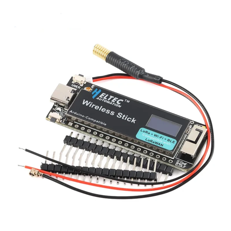 ESP32 Wireless Stick Development Board SX1262 LoRa WIFI BLE Module LoRAWAN 433-510M 863-928MHz CP2102 0.49 Inch OLED For Arduino