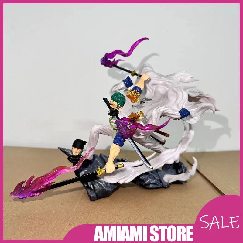 

22cm One Piece Zoro Admiral Edition Model Premium Dual Head Display Figure Anime Collectible with Plastic Blister Packaging Toy