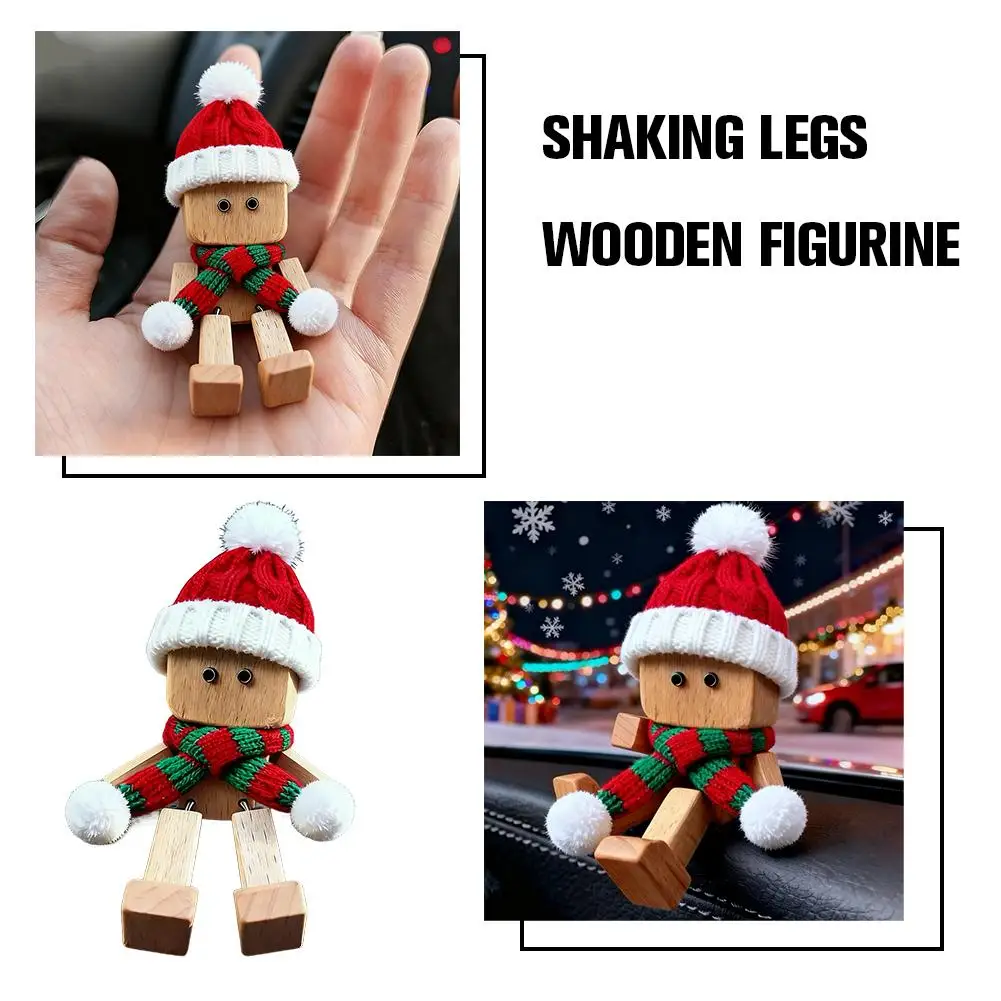 NEW Shaking Wooden For Man Gift It Comes With Vivid Expression Accessories, Desktop, Bookshelf, Car Decorations Christmas G G4U1