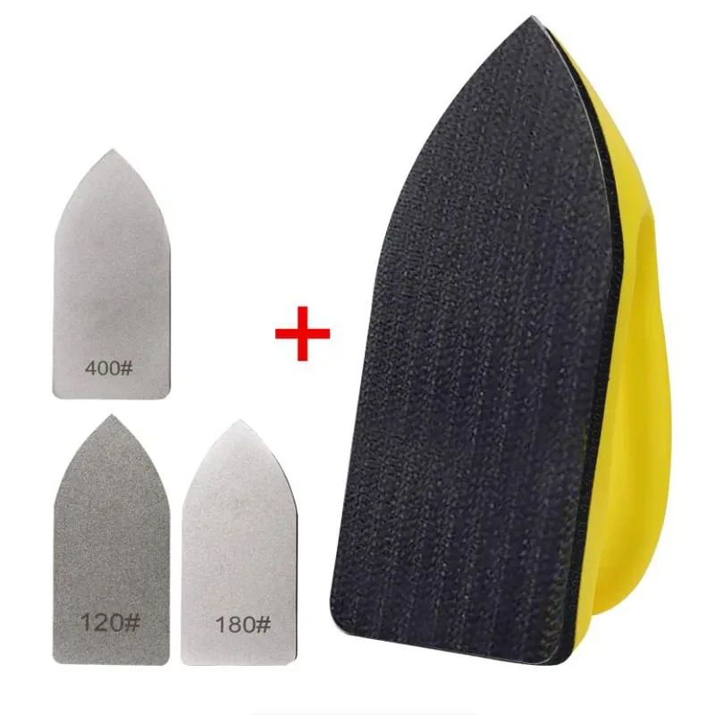 Diamond Hand Polishing Pad Edge Trimming Tool for Glass & Sintered Stone Emery Abrasive Disc Grinding Tool for Sharp Edges