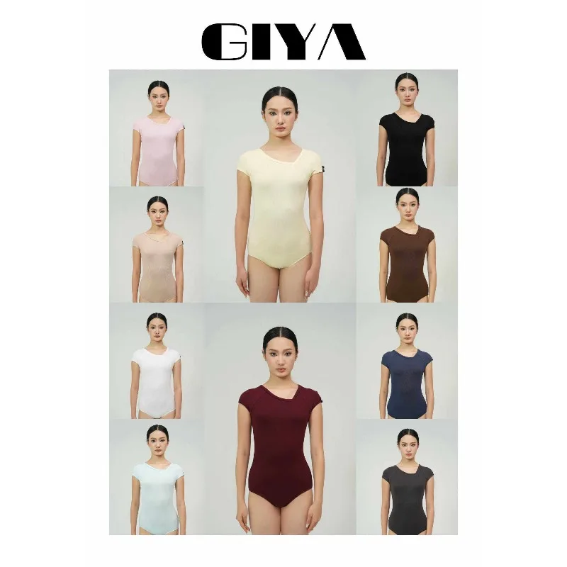 

Индивидуальный комплект GIYA для латиноамериканских танцев: универсальный топ с подкладкой на груди и брюки без следов от швов, с короткими рукавами