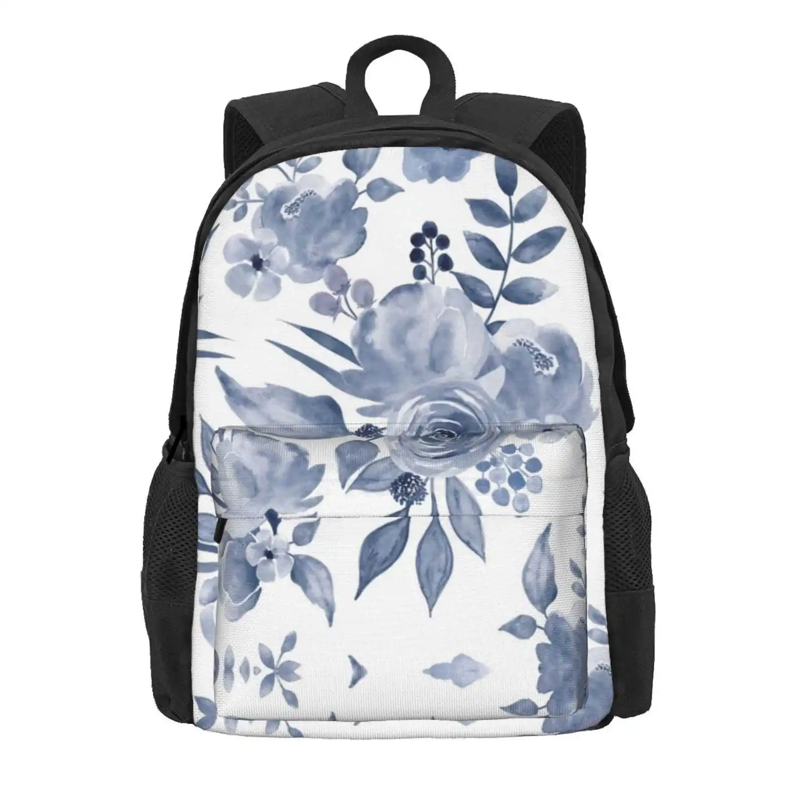 Hamptons Style Floral Design Hot Sale Schoolbag Backpack Fashion Bags Hamptons Style Hamptons Blue Floral Pattern Navy Floral