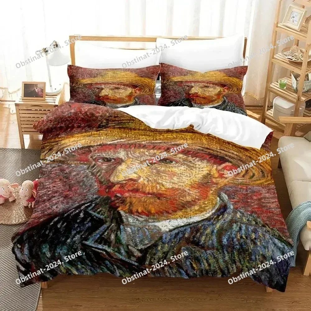 

3D Print Van Gogh Bedding Set Duvet Cover Bed Set Quilt Cover Pillowcase Comforter king Queen Size Boys Adult Bedding Set