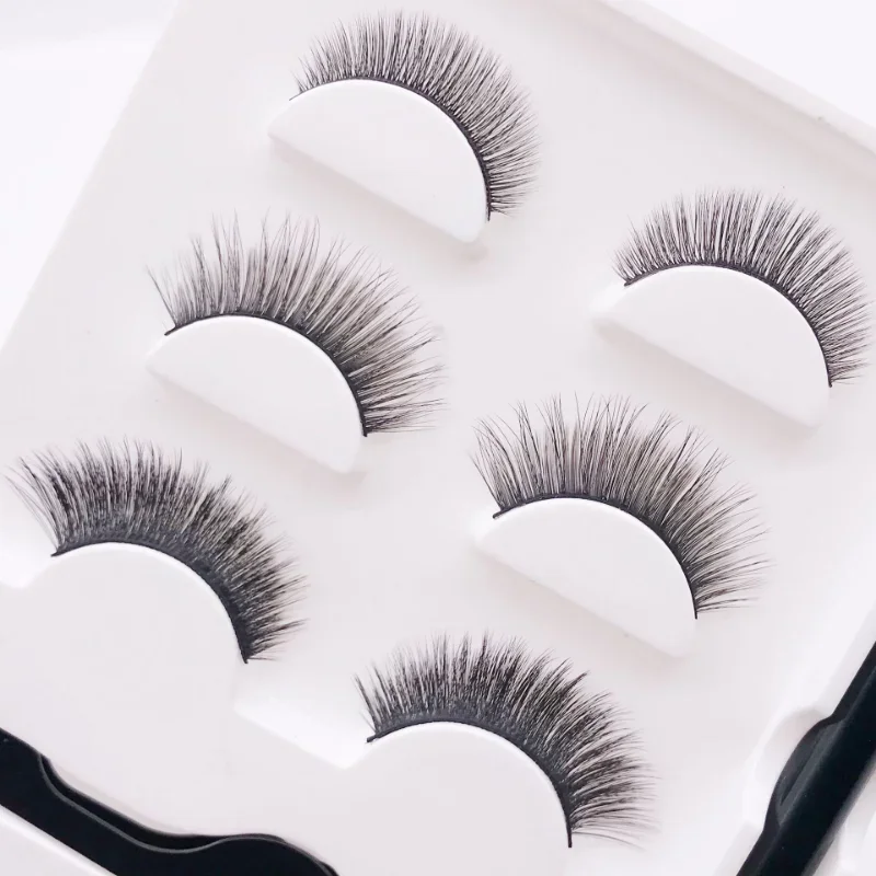 Eyelashes 3D  Fluffy Soft Wispy Natural Cross Eyelash Extension Reusable Lashes Mink False Eyelashes Makeup