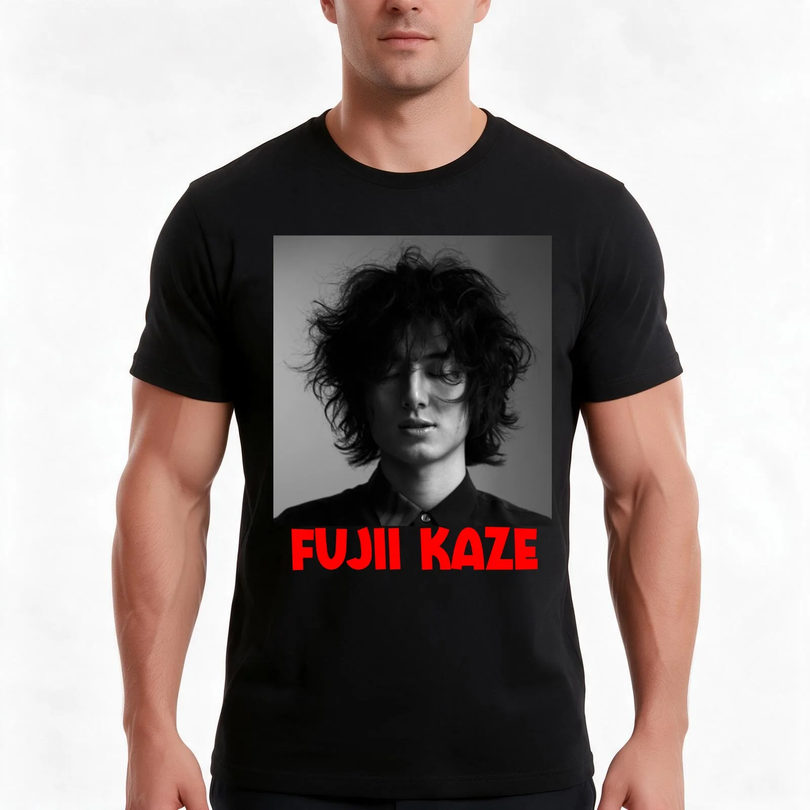 Fujii Kaze T-Shirt, Summer Casual Cotton Tee, Oversized Streetwear Tops, Vintage Graphic Print, Loose Fit Short Sleeve