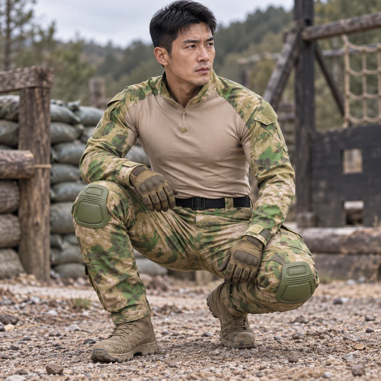 G2 Outdoor Uniform Tactical Shirt Waterproof Clothing Tops Wear Resistance Airsoft Camo Hunting Suit Cargo Pants+ Pads