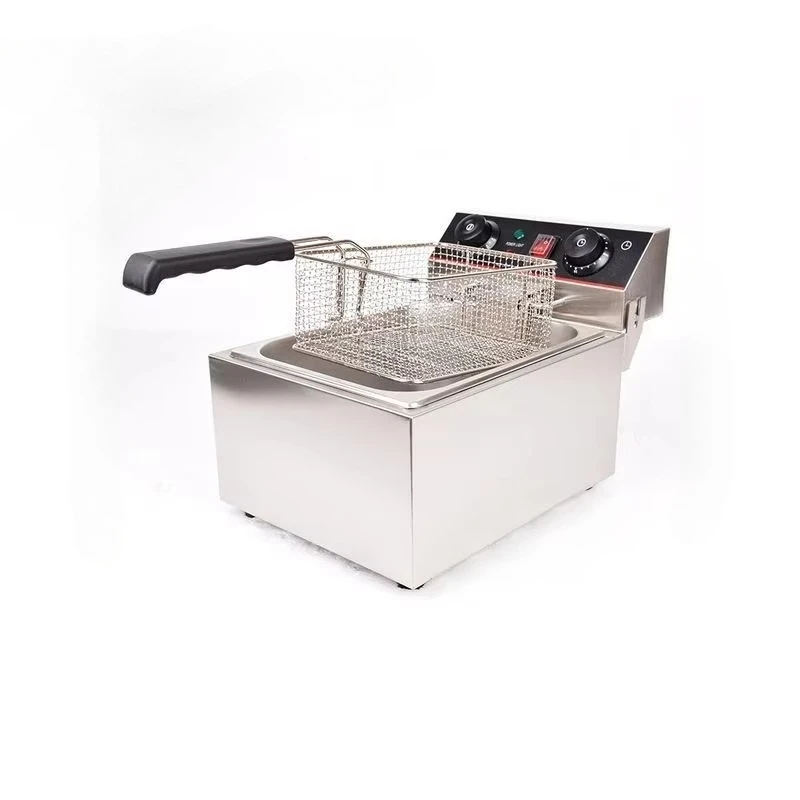 

# L Fast Food Restaurant Vertical Single tank Double Basket Electric Chicken Meat Beef Deep Fryer Machine m