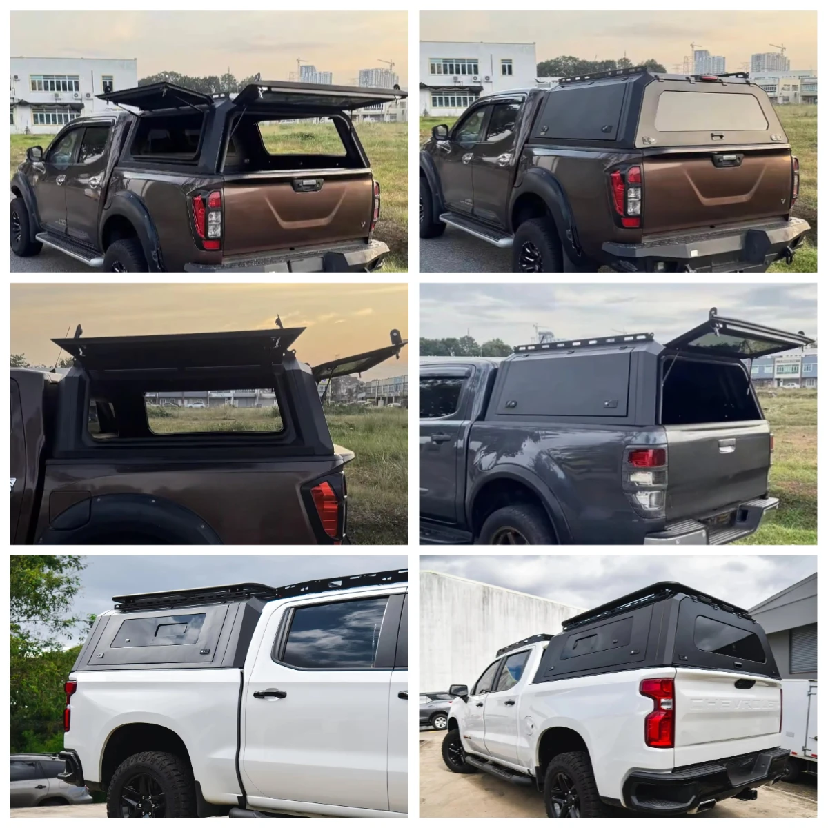 

Lockable Pickup Truck Canopy Shell for Navara Colorado Chevy Bed Topper Outdoor Cargo Protection Cargo Shelter