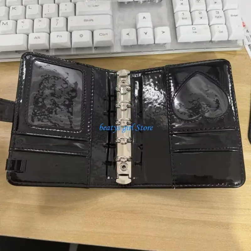 

C7AB Leather Waterproof Foldable Binders Notebook with Refillable Pages 5 Hole Design Suitable for Outdoor and Indoor Use