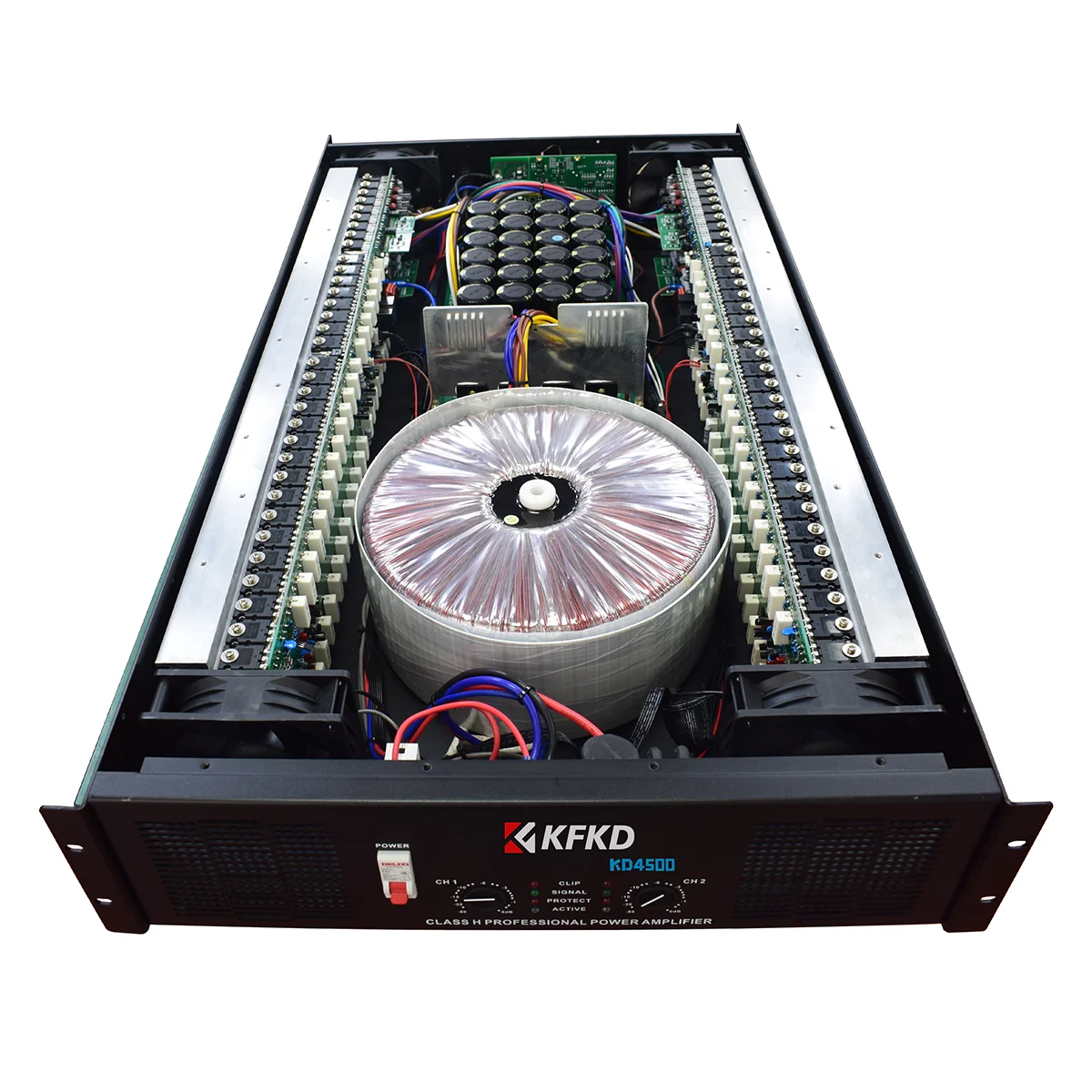 KFKD Power Amplifier 4500W*2 with Aviation Box Four-stage Power Supply DJ 2-channel H-class Power Amplifier