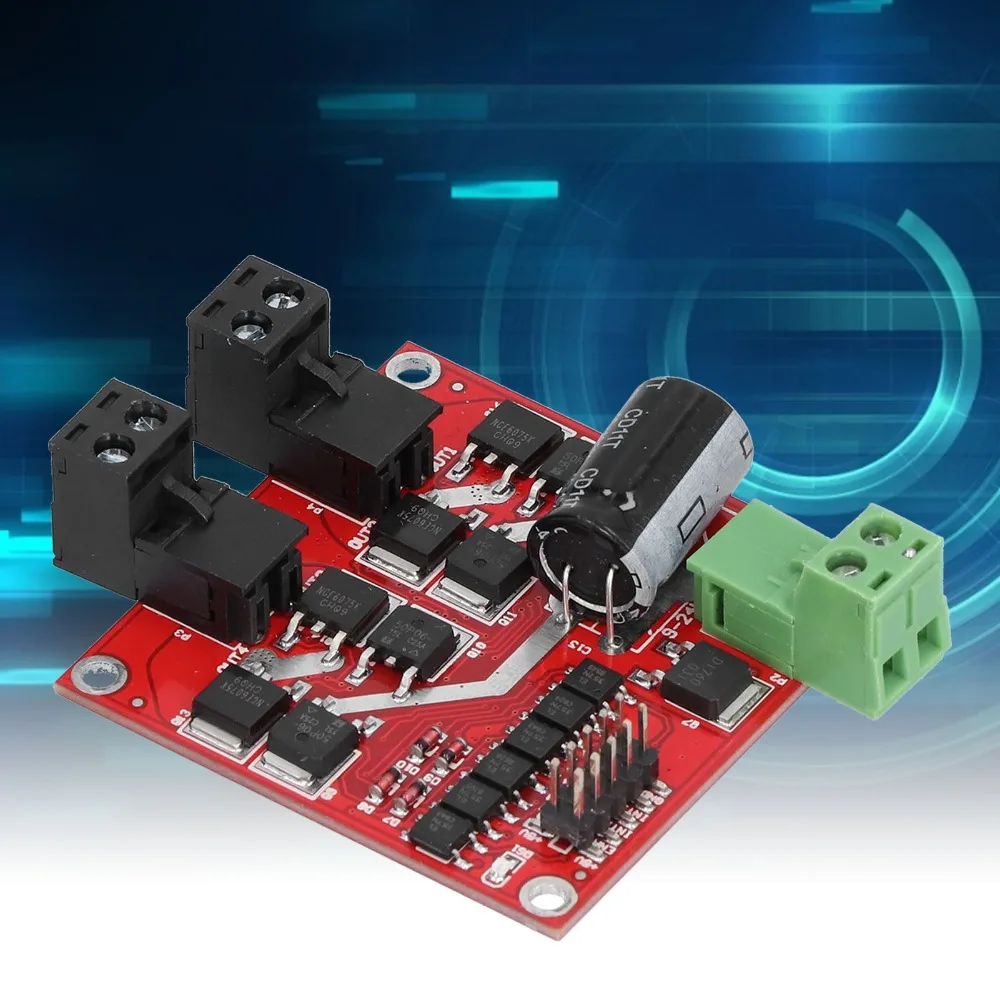 7A/160W DC Motor Driver Module 6.5V-27V L298 2‑Channel Driver Module High Power 2‑Channel H‑Bridge Driver Module Speed Control