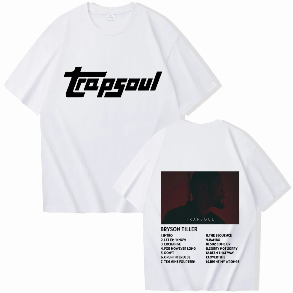 T R A P S O U L Bryson Tiller 2024 T-shirt Women O-neck Summer Casual Shirt Oversized T Shirt T Shirt for Men Regular Printing