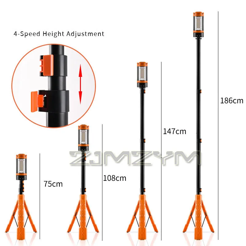 2200 لومينز التخييم ضوء تصغير مقاوم للماء مصباح خيمة قابلة للشحن مغامرة الصيد كشاف الطوارئ مع قوس