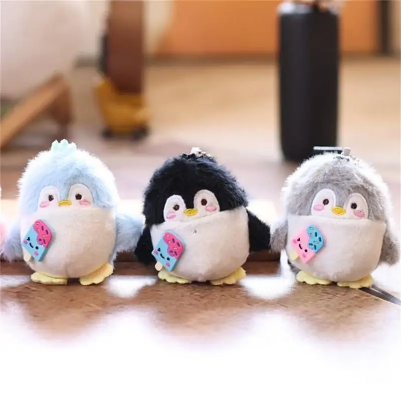 Mignon dessin animé pingouin Animal en peluche poupée jouets en peluche porte-clés sac pendentif créatif sac à dos suspendu ornement cadeau Ragdoll porte-clés