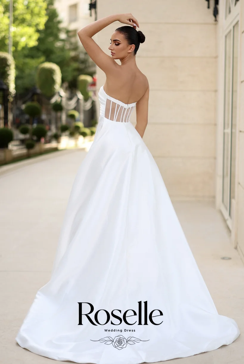 ROSELLE Prosta suknia ślubna b – Wedding Qw recenzja i cena