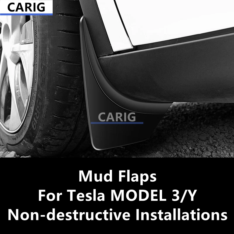 

Mud Flaps For Tesla MODEL 3/Y Without Punching And Non-destructive Installation Of Mudguards And Sandstone,Accessories