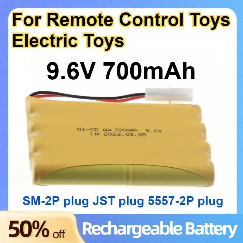 9.6V Long Life Polymer Lithium Battery 700mAh for Electric Toys Remote Control Toys Accessories Rechargeable Batteries