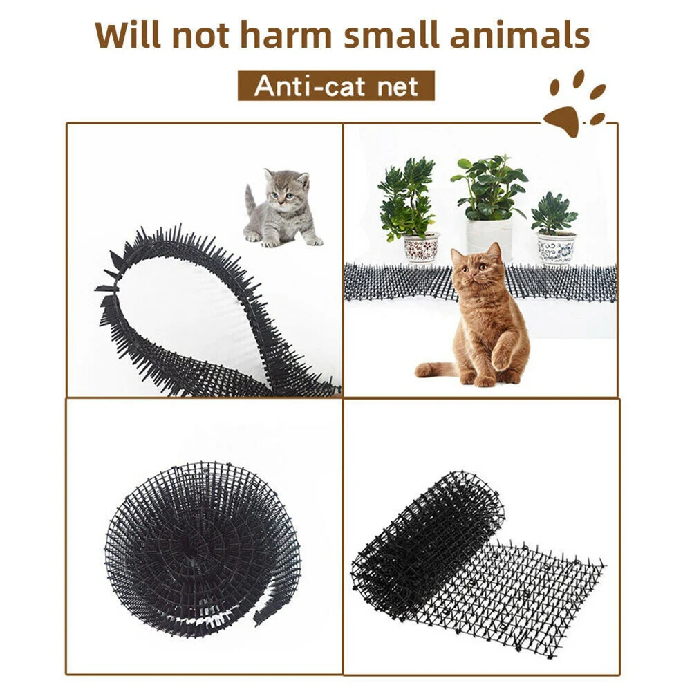 

~Garden Cat Scat Mats Repellent Mat Anti-Cat Dog 1Pest Deterrent Repellent Animal Scarer 1Skewer Mesh Fence Isolation Tools