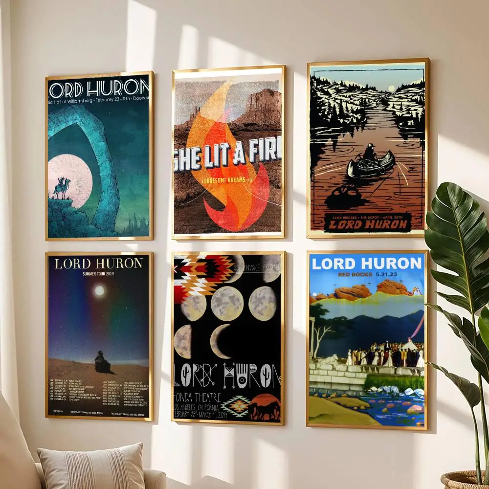 band L-Lord Huron-N Poster Modern Wall Decal for Living Room Cafe Office Bar and Bedroom