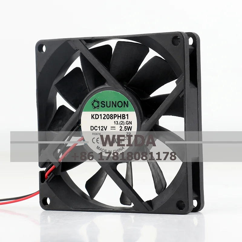 

Original SUNON DC 12V 2.5W AC EC 8015 80X80X15MM 8CM Magnetic Suspension Silent Two-wire KD1208PHB1 Cooling Fan