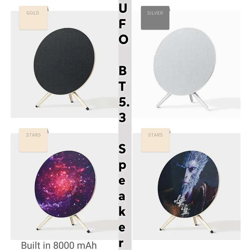 80 Вт домашний кинотеатр, новый дизайн, UFO BT5.3, FM светодиодный светильник, уличный сабвуфер, чистый звук, беспроводной Bluetooth-динамик Caixa De Som