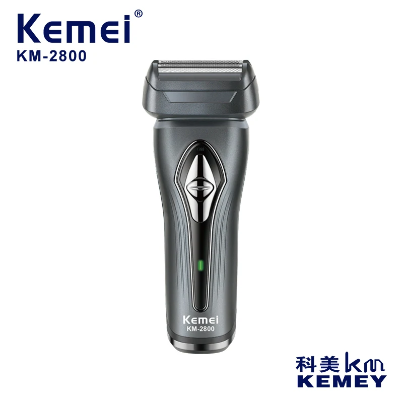 Kemei 2800 ماكينة حلاقة كهربائية للرجال مع ماكينة تشذيب اللحية ذات الرقائق المزدوجة ماكينة حلاقة احترافية جافة أو رطبة ماكينة حلاقة ترددية للوجه