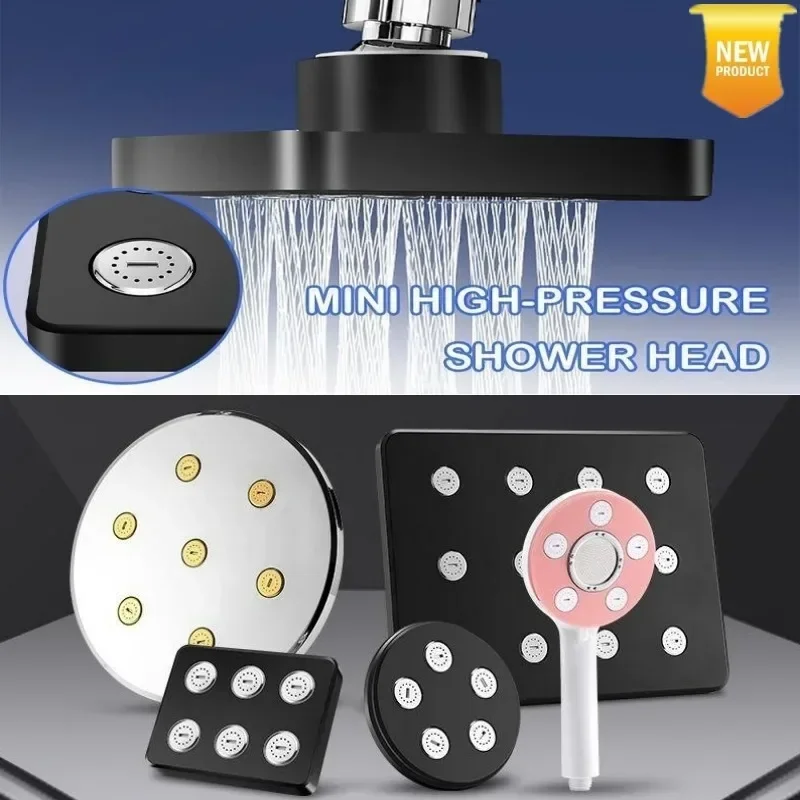 Rain Shower Head High Pressure Rainfall Head Shower Large Water Flow Bathroom Wall Mount Ceiling Top Spray Shower Head