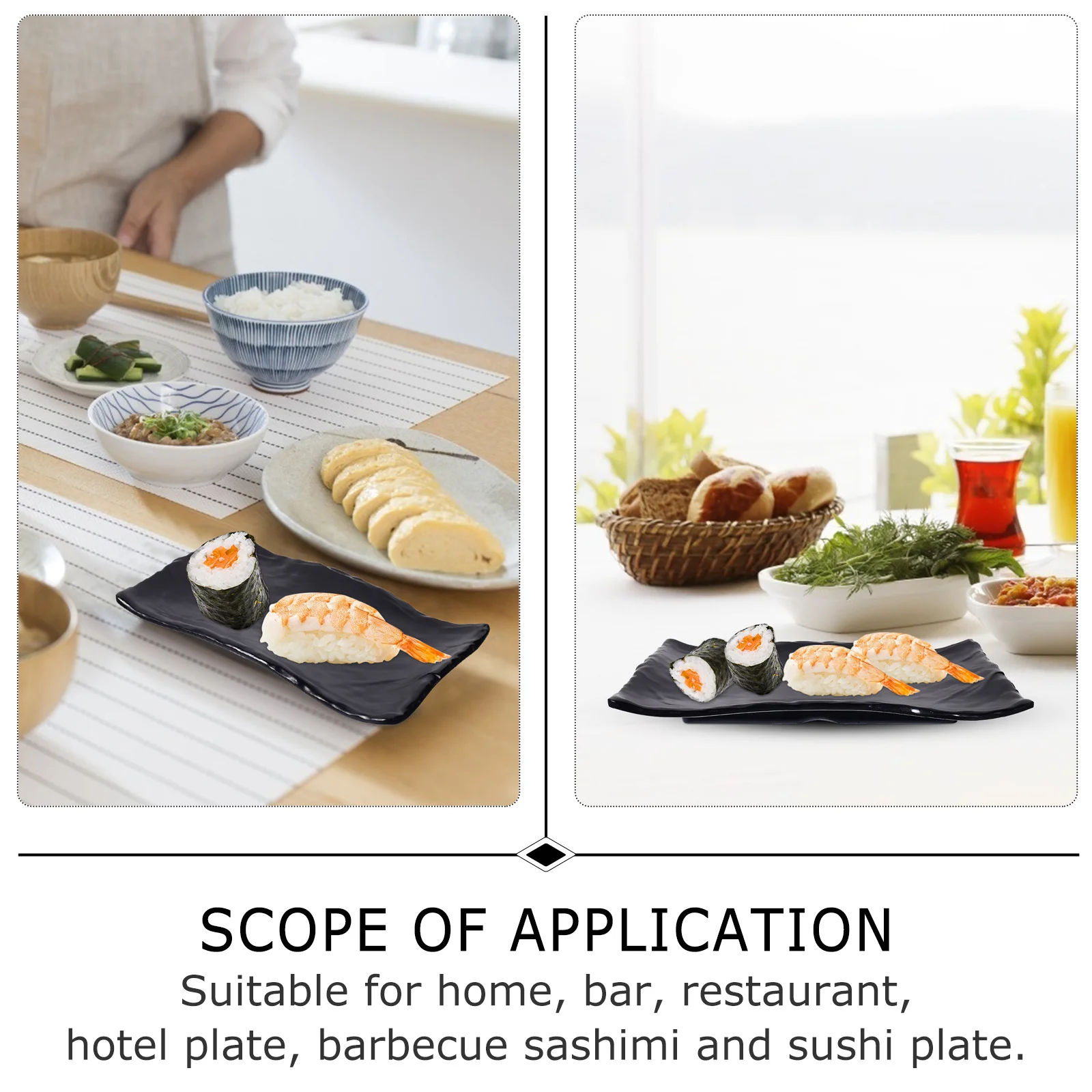 

Japanese Style Sushi Plate Practical for Home Restaurant Hotel Bar Dinner Food Display Serving Tray Sushi Tray