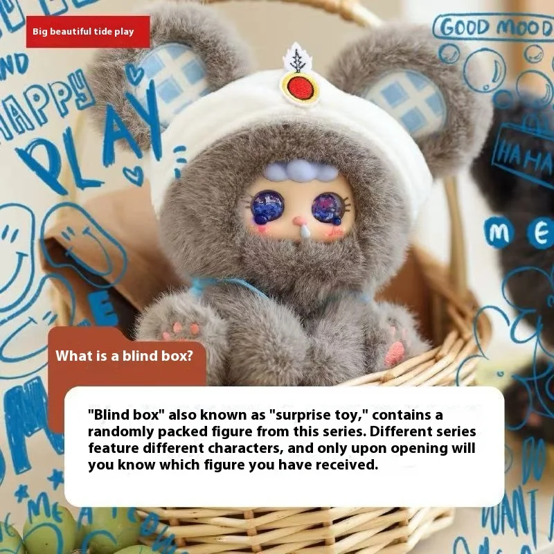 정품 미고 동화 속 비밀 플러시 블라인드 박스 귀여운 인형 장식품 가방 참 장식 소녀 선물 유행 장난감 피규어