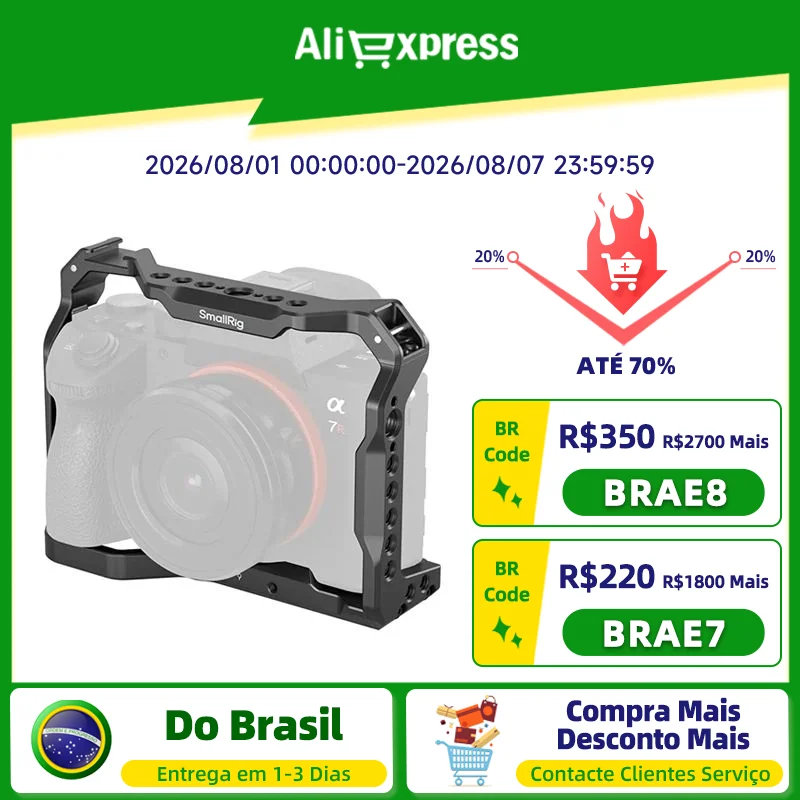 Gaiola de câmera SmallRig para Sony A7III/A7RIII/A9 com montagem em sapata fria - Kit de equipamento DSLR (2918)