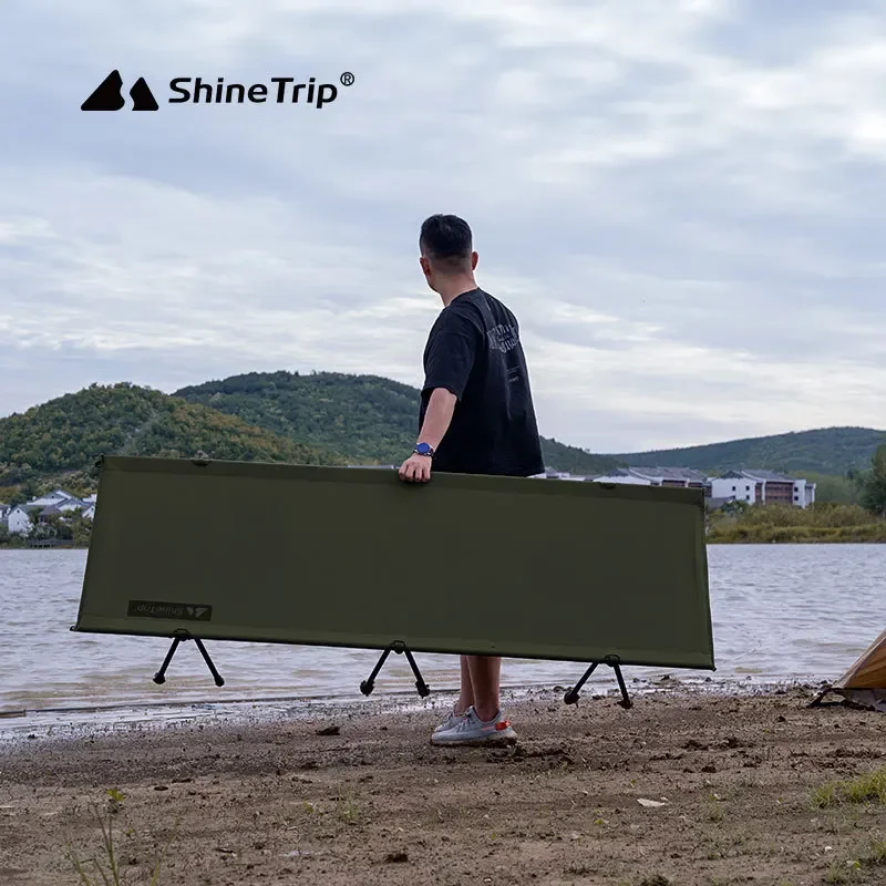 ShineTrip Camping Cot Portable Folding Bed Ultralight Aluminum Alloy Sleeping Cot for Outdoor Hiking Travel Camping Cots