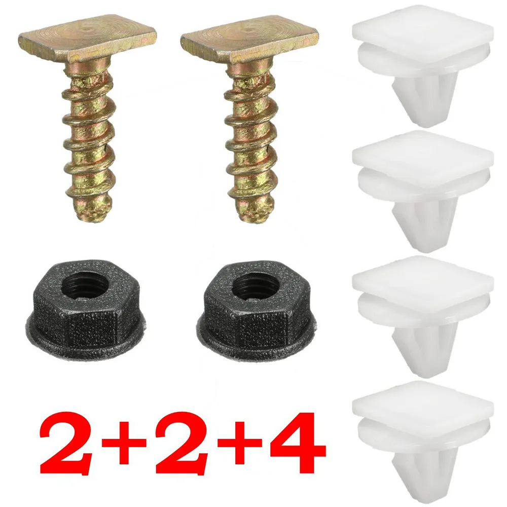 

Useful Durable New Trim Fastener Clips 8pc Arch Black For Corsa 4*Plastic White Clips Front Nut Screw